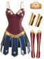 Costume de cosplay multicolore Wonder Woman années 80