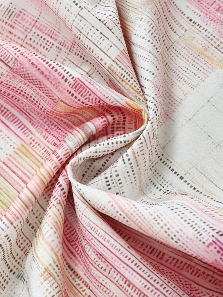 Robe rose carreaux sans manches col Claudine années 1950