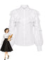 [Prévente] Blouse blanche à double volant années 1950