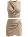 [Prévente] 2PCS 2PCS Portefeuille Uni Découpé Mini Beige Années 1980 2