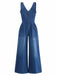 Combinaison Col V Denim Straight Leg Années 1960 4