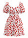 [Grande Taille] Robe Manches Bouffantes Fraise Années 1950 2