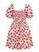 [Grande Taille] Robe Manches Bouffantes Fraise Années 1950 3