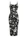 Black 1930s Floral Vintage Classic Dress 3