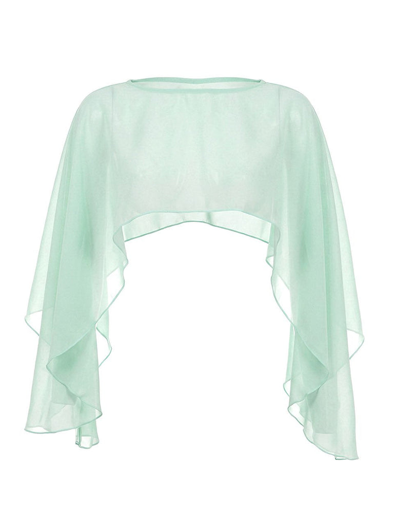 Robe Caraco Moulante Froncée Mini avec Cape Transparente Années 1960 4