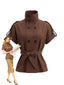 Veste Col Montant Double Boutonnage Ceinturée Années 1950