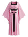 Robe Rose Gothique Col Carré Chauve-Souris Années 1980