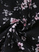 Robe Noir Floral Dos Nu Dos Nu Midi Années 1970 6