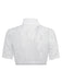 Top à Col Montant avec Trou de Serrure en Dentelle Florale Blanc Années 1950