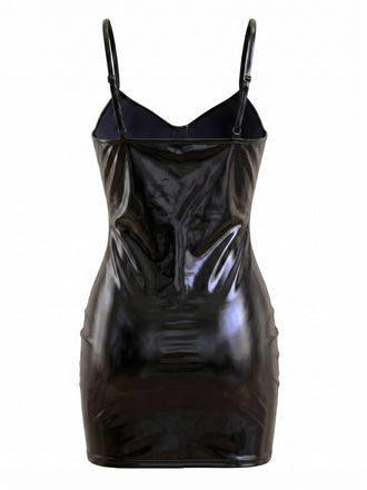 Robe Irisé Métallique Bretelles Fines Mini Années 1960 8