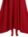 Costume Cosplay Supergirl Rouge avec Cape Années 1960 9