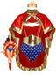 6PCS Costume de super-héros rouge avec étoile Années 1980