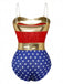Body et Cape Costume Super-Héroïne à Étoile Rouge Années 1980
