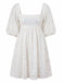Robe Paillettes Col Carré Manches Bouffantes Noué Dos Nu Années 1960 4