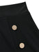 [Prévente] Short Noir Taille Haute Double Boutonnage Années 1950 5
