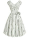[Pre-Sale] Chartreuse 1940s Striped Vintage Classic Dress 2