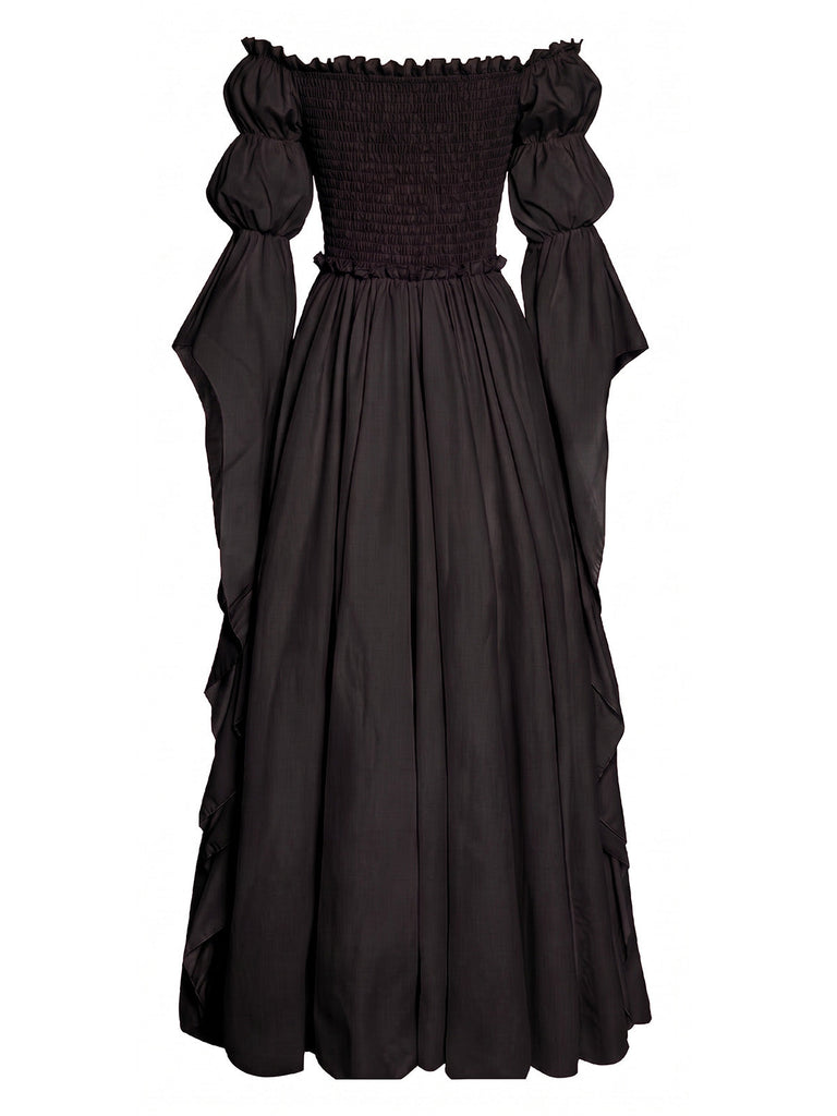 Robe Épaules Dénudées Virago Manche Taille Empire Long Années 1930