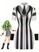 Robe fourreau rayée noir et blanc années 60