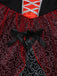 Ensemble 2PCS rouge Halloween avec robe en dentelle et tulle patchwork et cape Années 1950