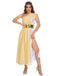 Robe Déesse Grecque Athéna à Une Épaule Abricot Années 1930