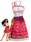Robe Déguisement Vaiana Moiana Une Épaule Franges Années 70