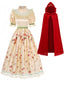 Costume Chaperon Rouge Robe Fleurie Avec Cape Années 1940
