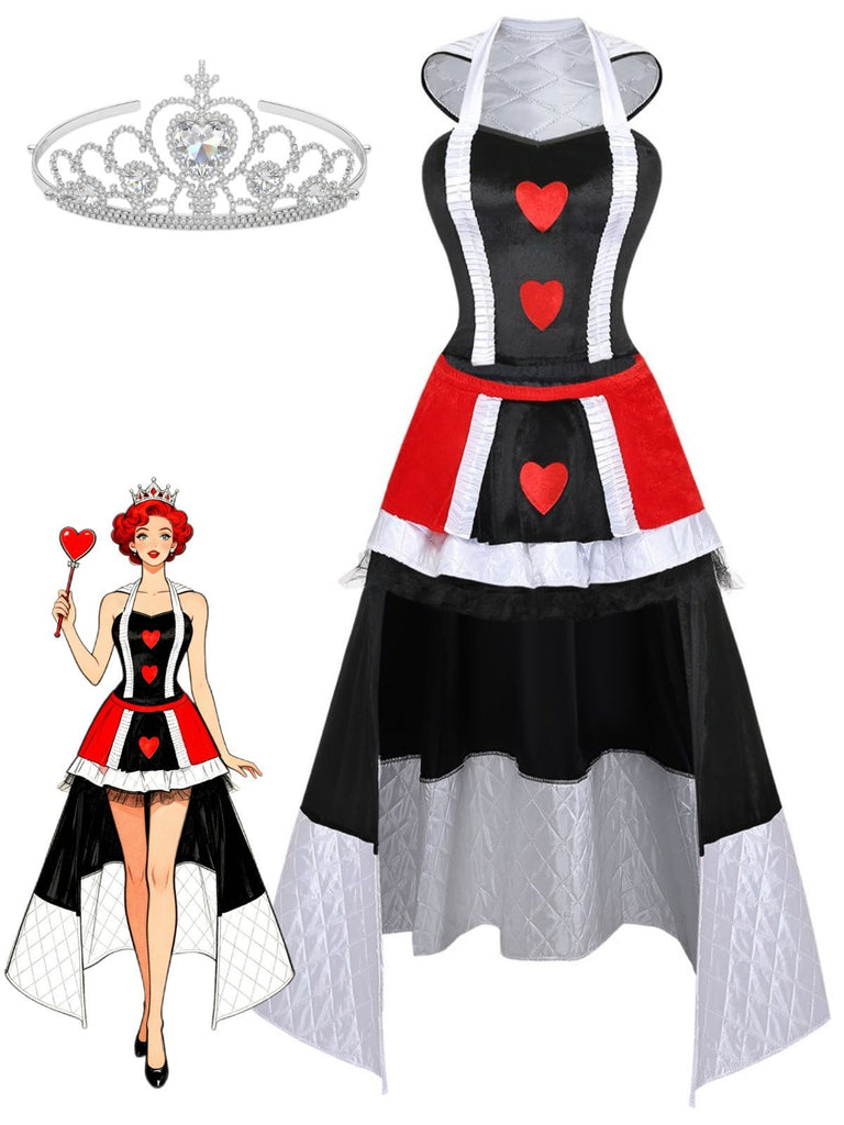 Ensemble costume 2PCS noir de Reine de Cœur années 1930