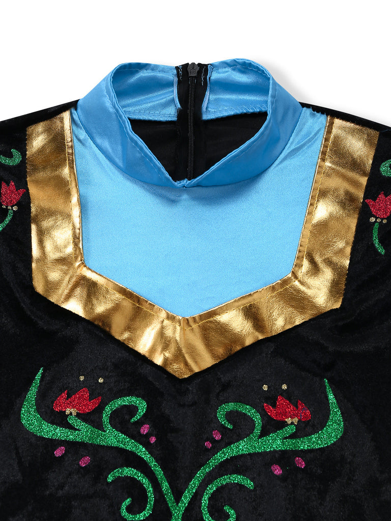 Robe Princess Halloween Cosplay avec Cape Années 1940