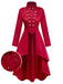 Veste smoking médiévale à col montant et ourlet asymétrique années 1940