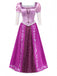 Robe costume de princesse de conte de fées violette à manches bouffantes années 1940