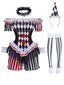 Costume Arlequin Femme À Carreaux Et Rayures Années 1950