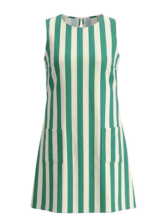 Robe Rayé Sans Manches Ligne A Mini Années 1960 4