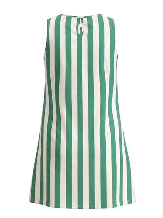 Robe Rayé Sans Manches Ligne A Mini Années 1960 5