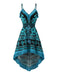 Robe caraco bohème asymétrique finitions franges années 70
