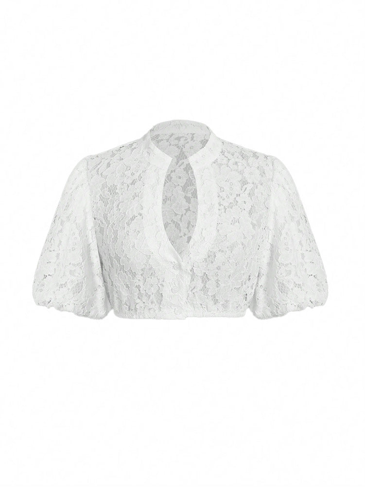 White 1950s Vintage Classic Top
