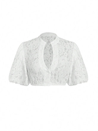 White 1950s Vintage Classic Top