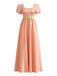 Robe Satin Col Carré Taille Empire Années 1930 2