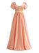 Robe Satin Col Carré Taille Empire Années 1930 3