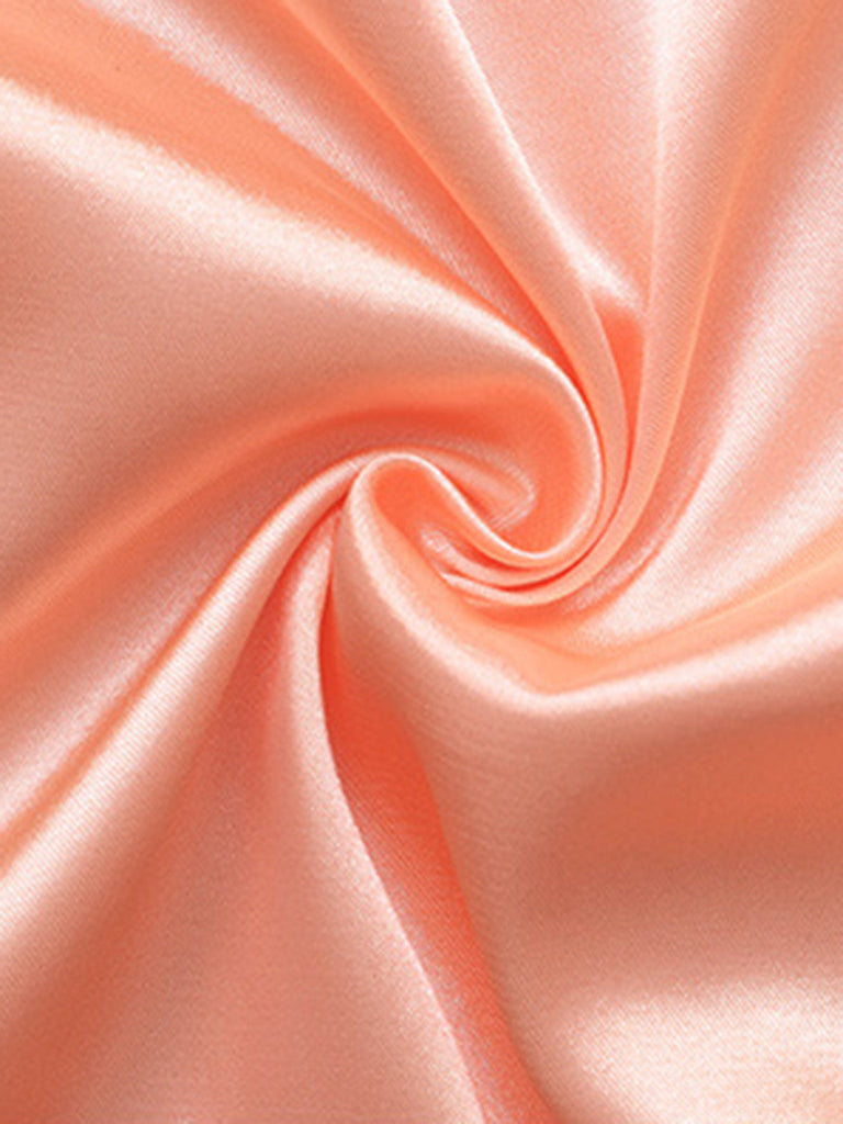 Robe Satin Col Carré Taille Empire Années 1930 6