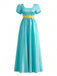Robe Satin Col Carré Taille Empire Années 1930 7