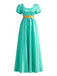 Robe Satin Col Carré Taille Empire Années 1930