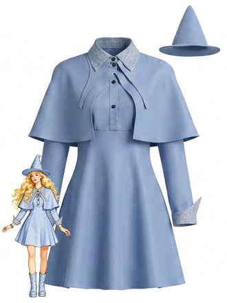 Ensemble de costume de sorcière bleu années 1950