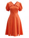 Halloween Orange Taches de Sang Robe Vintage Années 1950