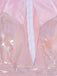 Robe Rose Col V Profond Métallique Laser Mesh Patchwork Années 1960 5