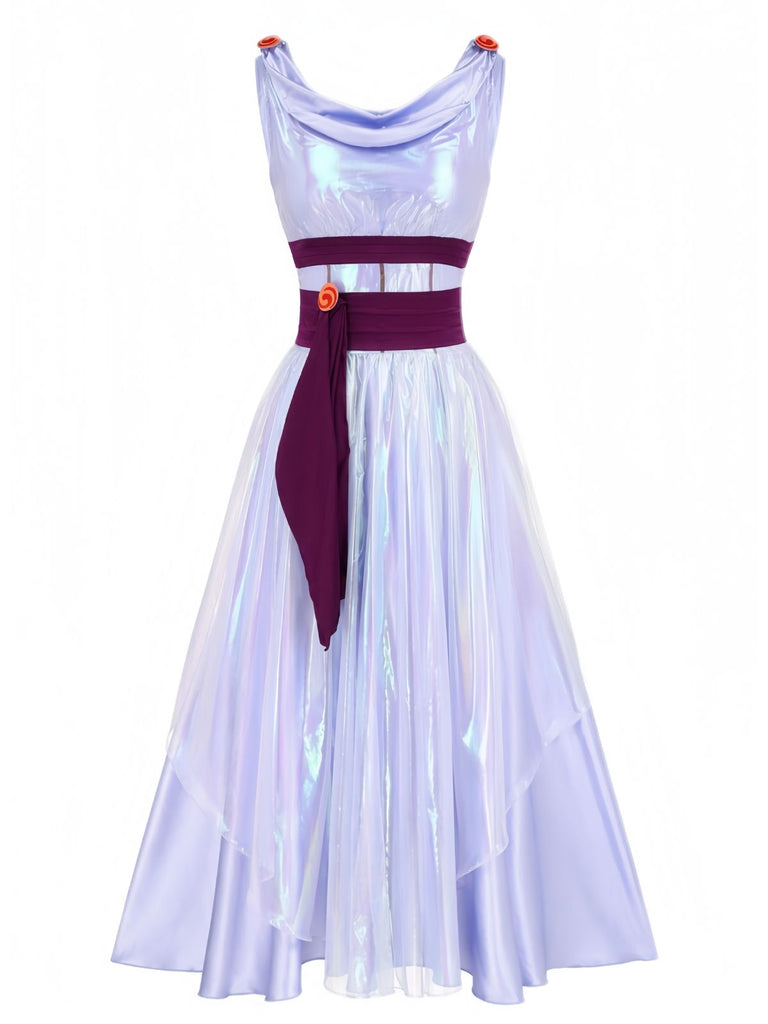 Robe costume de princesse lavande drapée Halloween Années 1950