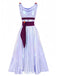Robe costume de princesse lavande drapée Halloween Années 1950