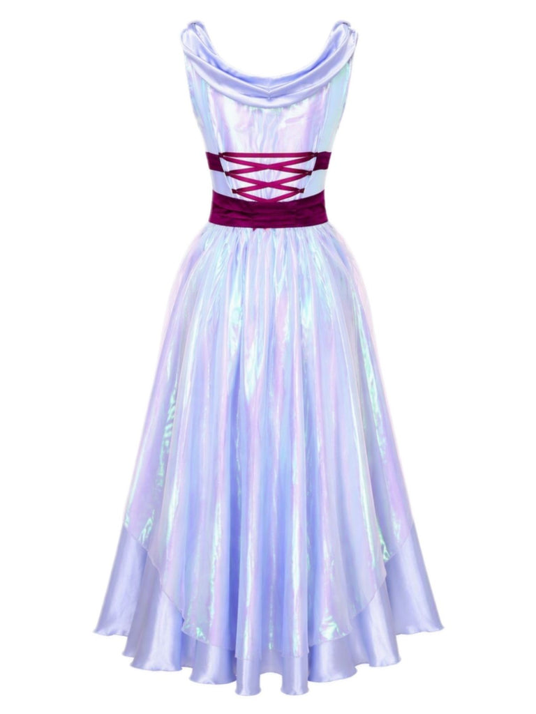 Robe costume de princesse lavande drapée Halloween Années 1950