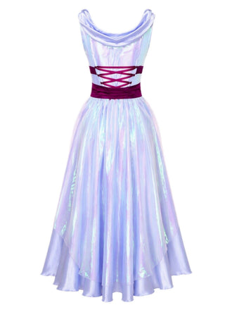Robe costume de princesse lavande drapée Halloween Années 1950