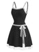 [Prévente] Robe Caraco Noire Nœud Blanc Dentelle Années 1960 3