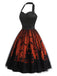 [Prévente] Robe Halloween en Tulle à Col Halter Cœur Noir Années 1950